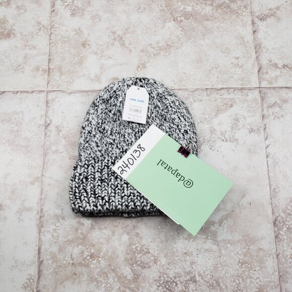 Adult Beanie Confetti Cuffed Fleece Lined No Pom Repreve Toboggan Time & Tru OS - Picture 7 of 7